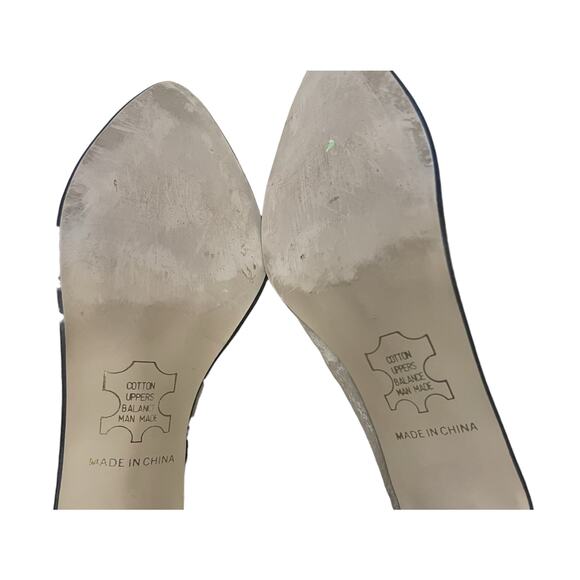 Vintage Jessica McClintock Fabric wedding evening bow shoes 7.5 EUC - Picture 6 of 6